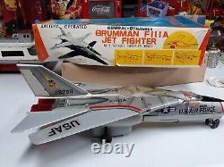 NOMURA GRUMMAN F111A JET FIGHTER TIN Japan Battery operated WORKS VIDEO