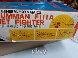 NOMURA GRUMMAN F111A JET FIGHTER TIN Japan Battery operated WORKS VIDEO