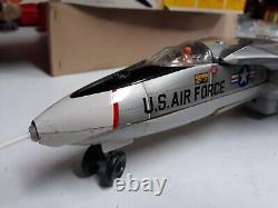 NOMURA GRUMMAN F111A JET FIGHTER TIN Japan Battery operated WORKS VIDEO