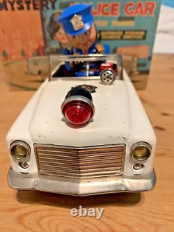 NOMURA Tinplate Mystery Police Car Battery Operated Made In Japan 1950/60's