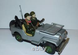 Neat Vintage Nomura Battery Operated Army Radio Command Jeep Works Made In Japan