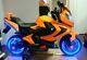 New Led 12v Motorcycle Kids Ride On Ninja Sports Bike Girls, Boys Power Wheel Ora