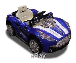 New Luxury Sports Car Remote 12V Battery MASERATI Style Kids Ride On Toy Blue