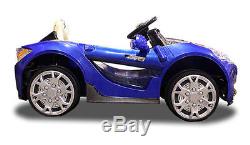 New Luxury Sports Car Remote 12V Battery MASERATI Style Kids Ride On Toy Blue