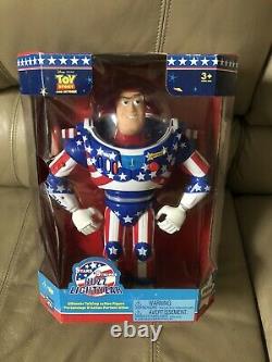 New Stars And Stripes Buzz Lightyear Action Figure LE Toy Story Disney Store
