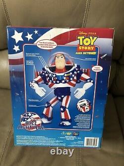 New Stars And Stripes Buzz Lightyear Action Figure LE Toy Story Disney Store