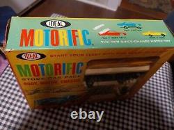 New Vintage 1967 Ideal Motorific Stock Car Pack Ford Mark II GT Race Car with Box