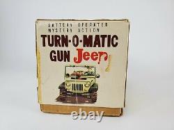 Nomura Turn-o-matic Gun Jeep Battery Operated Fully Functional Boxed Vintage