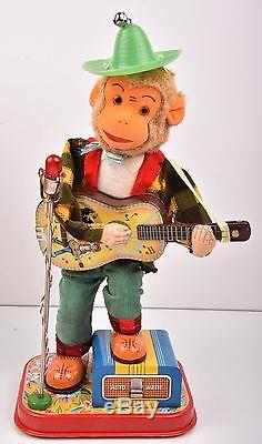 ORIGINAL 1950s ALPS ROCK N ROLL MONKEY Battery OP works RARE and mint