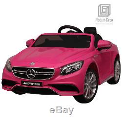 Official Licensed Mercedes Benz AMG S63 Kids Ride On Car Pink Baby Car Toy