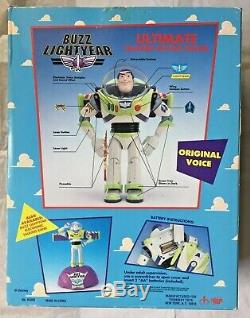 Orig Disney TOY STORY Talking BUZZ LIGHTYEAR Action Figure Thinkway 1995 with Box