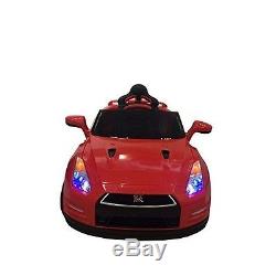 Outdoor Battery Powered Ride on Toys Car Red Nissan GTR-R Battery Power Wheels
