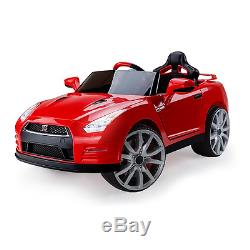 Outdoor Battery Powered Ride on Toys Car Red Nissan GTR-R Battery Power Wheels