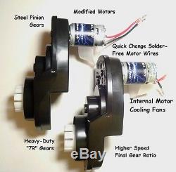 PAIR of Power Wheels Gearboxes and Motors for Cadillac Escalade SPEED TUNED