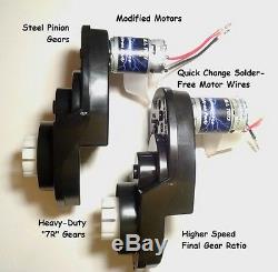 PAIR of Power Wheels Gearboxes and Motors for Dune Racer SPEED TUNED