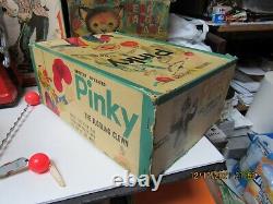 PINKY THE JUGGLING CLOWN BATTERY OPERATED IN BOX 1950s WORKS GREAT JAPAN
