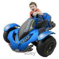 POWER WHEELS Kids Electric 12 Volt Mini ATV Boomerang Ride On Toy Car Blue