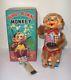Pristine Mint 1950's Battery Operated Bubble Blowing Monkey Tin Litho Toy Mib