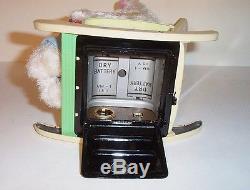 PRISTINE MINT 1950's BATTERY OPERATED TELEPHONE BEAR TIN LITHO TOY JAPAN MIB