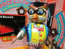 PROFESSOR OWL THE FRIENDLY TEACHER BATTERY OPERATED 50s BOX, WORKS BOTH DISCS NM