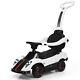 Pagani Licensed Electric Kids Ride On Push Car Toddler Handle Stroller Toy White