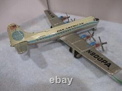 Pan Am DC 7 With Red Glow Engines- Battery Operated- Works-18 Ws-made In Japan