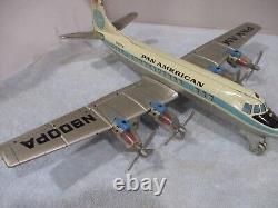 Pan Am DC 7 With Red Glow Engines- Battery Operated- Works-18 Ws-made In Japan