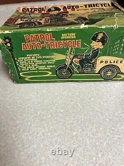Patrol Auto-Tricycle, battery operated by T. N. Japan withOriginal Box