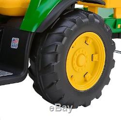 Peg Perego John Deere Ground Force Tractor Trailer Ride-On Battery-Powered Toy