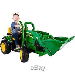 Peg Perego John Deere Kids Ground Loader Tractor 12 Volt Battery Powered Ride-On
