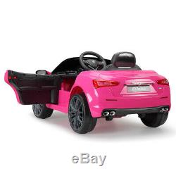 Pink 12V Maserati Ghibli Kids Gif Ride On Electric Toy Car with Remote Control