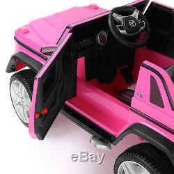 Pink 12V Mercedes-Benz Electric Kids Ride On Car Toys MP3 LED USB Remote Control
