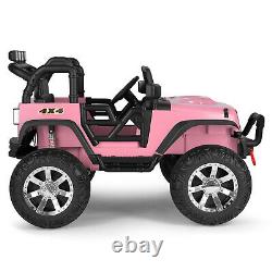 Pink Electric 12V Battery Kids Ride on Truck Car Jeep Toys MP3 LED withRemote Girl