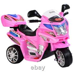 Pink Kids Motorcycle Ride On Electric Girls Bike Battery Powered Power 6V Wheels