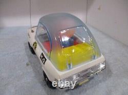 Police Car Battery Operated Tested Works Mint In Box Made In Japan