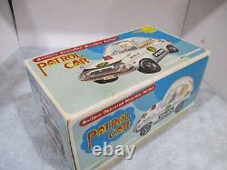 Police Car Battery Operated Tested Works Mint In Box Made In Japan