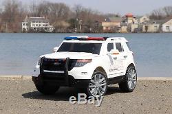 Police Cop Car SUV 12v-Dual Motor Electric Power Ride On Car with Remote Control