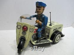 Police Patrol Auto-tricyle With Original Box Very Good Cond Battery Op Works