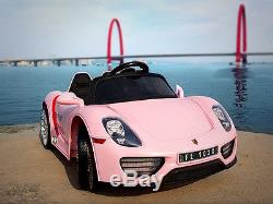Porsche Style 12V Kids Ride On Car Electric Power Wheels Remote Control Pink