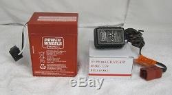 Power Wheels 00801-0712 6V RED Battery And Charger Pack Fisher Price Genuine