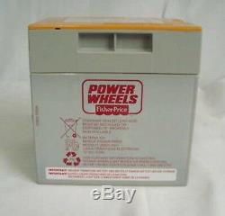 Power Wheels 00801-1661 ORANGE & Grey BATTERY ONE YEAR WARRANTY Genuine