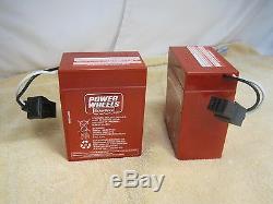 Power Wheels 6 volt RED BATTERY 00801-0712 TWO (2X) PIECES Fisher Price 1 year w
