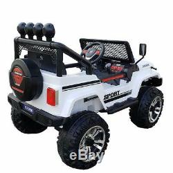 Power Wheels Electric Kids Jeep Style Car Ride On Toy 12V Remote Control MP3 LED