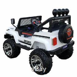 Power Wheels Electric Kids Jeep Style Car Ride On Toy 12V Remote Control MP3 LED