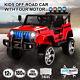 Power Wheels Kids Ride On Car Rc Remote Control Electric Led Car Mp3 Radio Red