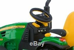 Powered Ride On Toy John Deere Tractor And Trailer Boys Motorized Vehicles Kids