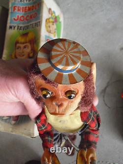 RARE 1950s Alps Battery Operated Friendly Jocko Monkey Toy in Box