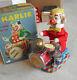 Rare 1950s Cragstan Alps Battery Operated Charlie Drumming Clown Toy In Box