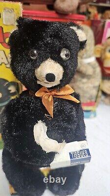 RARE 1950s Linemar Japan Battery Operated Kleenex Sneezing Bear Toy in Box