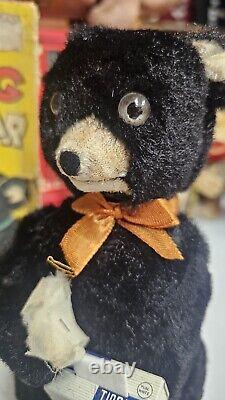 RARE 1950s Linemar Japan Battery Operated Kleenex Sneezing Bear Toy in Box